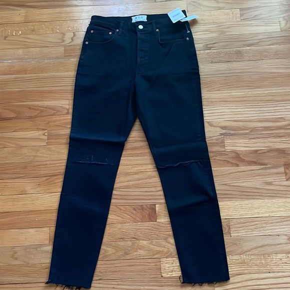 Free People Stella Black Hi Rise Skinny Jeans 31 B11 - Picture 1 of 10